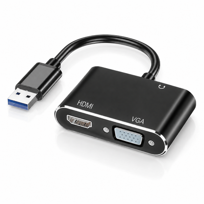 USB to HDMI and VGA adapter for connecting an additional monitor