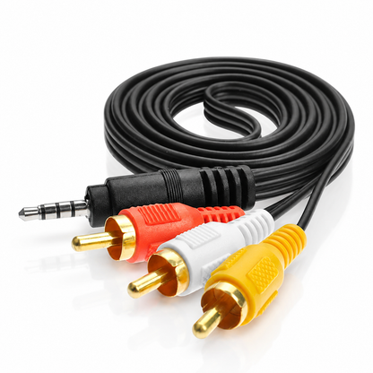 Кабель Jack 3.5 мм – 3 RCA AV тюльпан 1.5 м