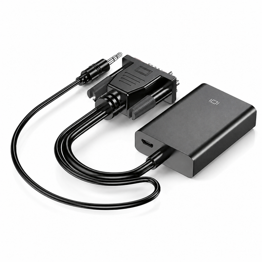 Перехідник VGA to HDMI дод. живлення та аудіо 3.5мм