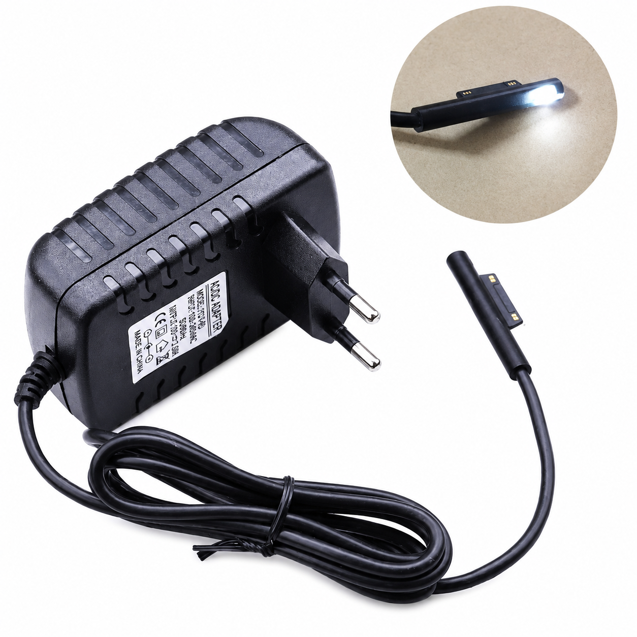 Charger for Microsoft Surface Pro 3/Pro 4, 12V 2.58A 30W (models 1724, 1631) 