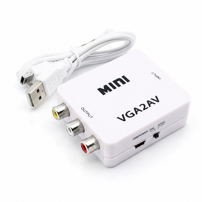Переходник-конвертер VGA to AV RCA активен мини VGA2AV