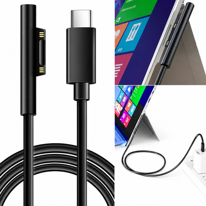 Type-C кабель для Microsoft Surface Pro X, 8, 7, 6, 5, 4, 3 та Surface Book 2/1