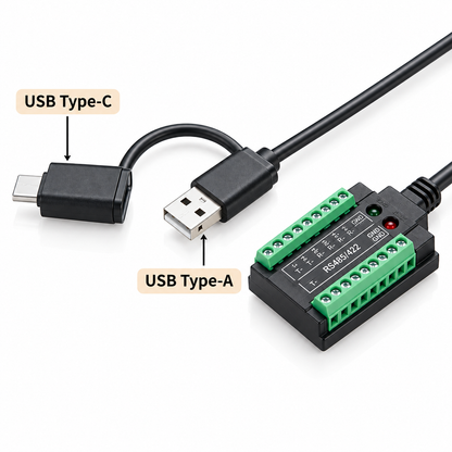 Isolated USB-C > RS232/485/422/TTL converter PCM-KW-469
