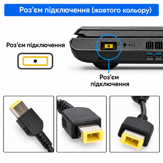 USB Type-C 65W cable for charging Lenovo laptop