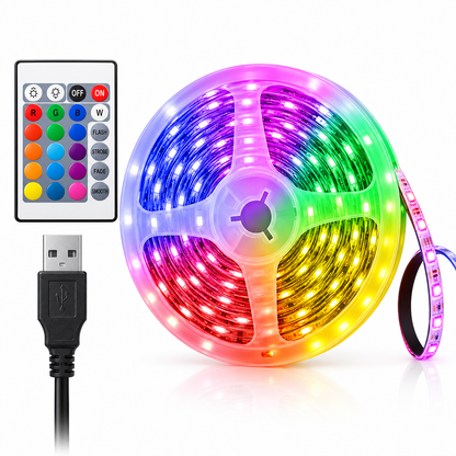 LED RGB strip 10 m with remote control
