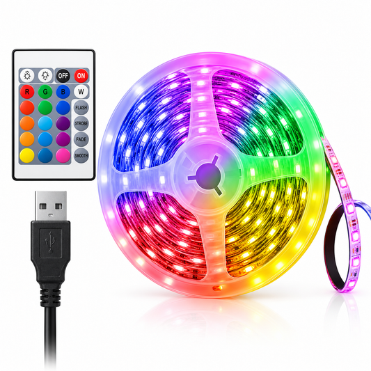LED RGB strip 10 m with remote control