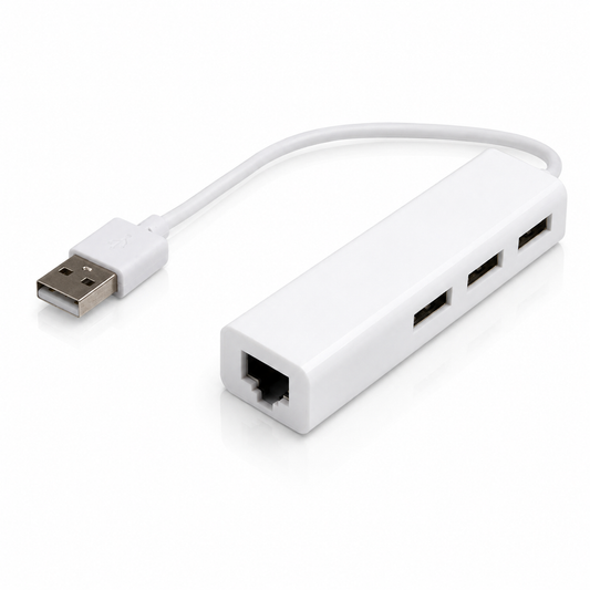 Vinga hub 3xUSB2.0 + RJ45 100Mbps (VCP2H3USB2LANWH)