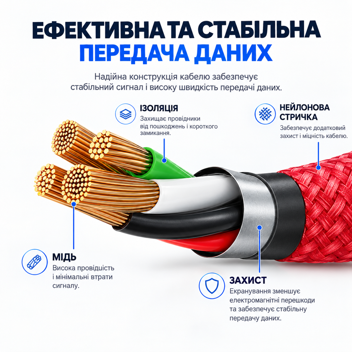 Кабель магнітний USB — Type-C Essager, швидка зарядка 5 А, 1 м, чорний