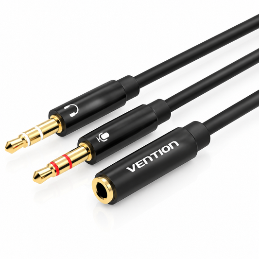 Multimedia cable Jack 3.5mm 4pin F to 2X 3.5mm M Vention (BBTBY)