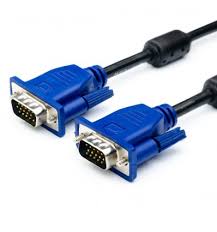 Кабель VGA 3+2 10м; male to male (папа-папа); 2 ферриты; черно-синий; пакет Q50/Q80