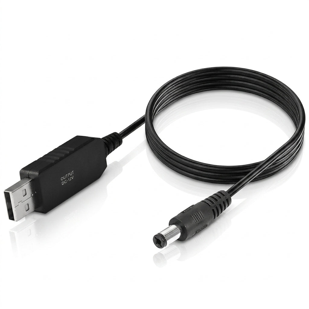 Кабель-переходник USB to DC 5.5X2.5 мм 5-12V для питания роутера