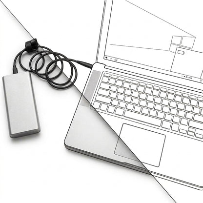 USB Type-C 100W power cable and DC 5.5×1.7 adapter for laptop charging, 78328