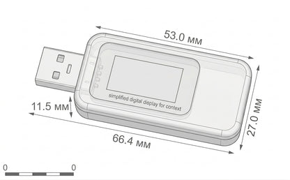 USB Tester KWS-MX18L - Voltmeter Ammeter, white