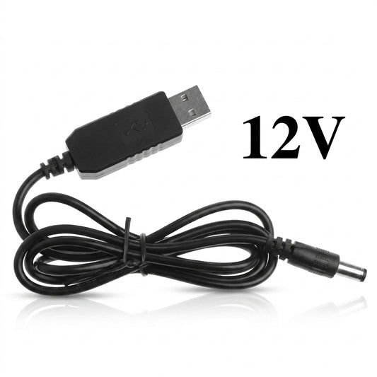 USB to DC 5.5X2.5 mm 5-12V adapter cable for router power supply