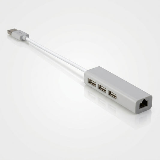 Vinga hub 3xUSB2.0 + RJ45 100Mbps (VCP2H3USB2LANWH)