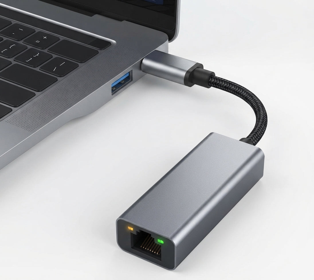 Мережевий адаптер USB 3.0 Type-C — RJ45 Gigabit LAN 1000/100 Мбіт/с