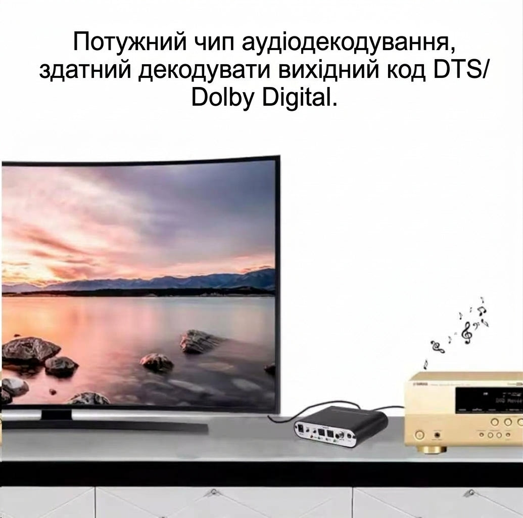 Конвертер звука оптический S/PDIF в 5.1