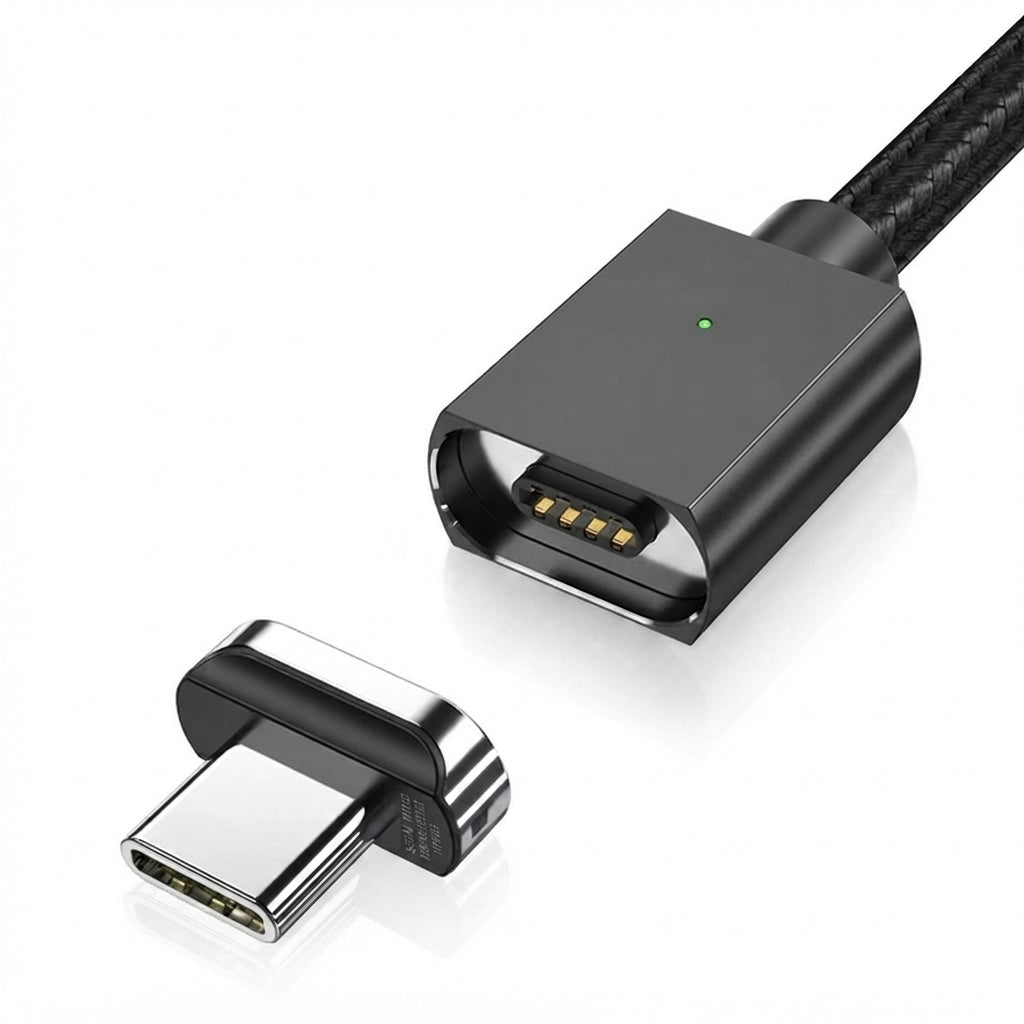 Кабель магнітний USB — Type-C Essager, швидка зарядка 5 А, 1 м, чорний