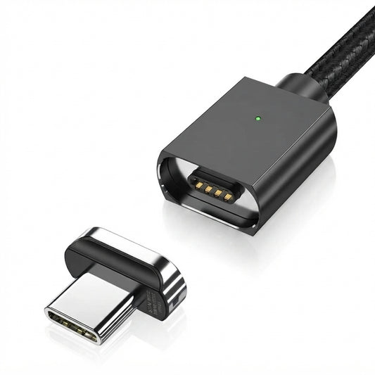 Magnetic USB to Type-C Cable Essager, 5A Fast Charging, 1m, Black