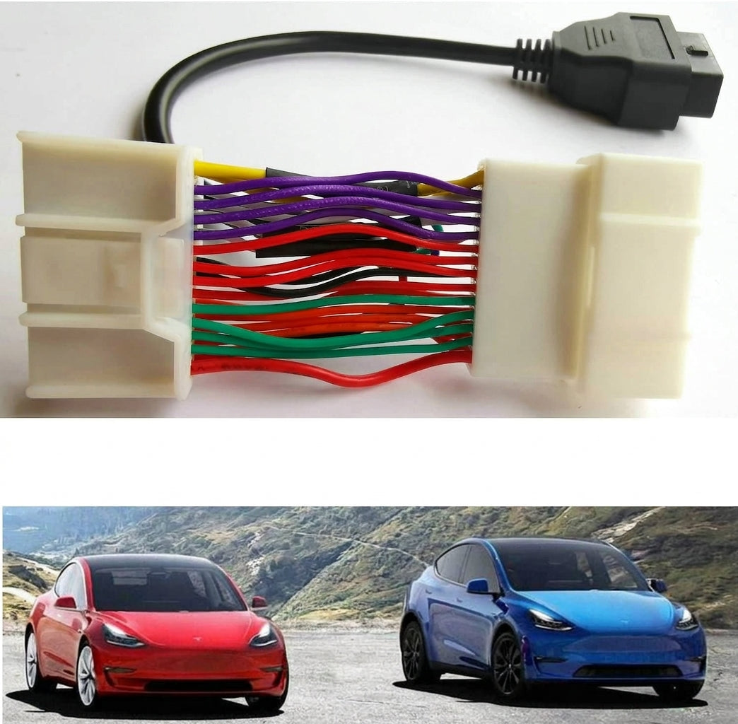 Перехідник OBD2 26+26 Pin для Tesla Model 3, Y, S, X — кабель для CANBUS-діагностики