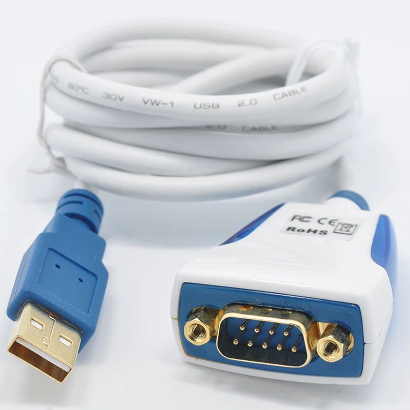 Кабель USB to RS232 FTDI 1 метр White