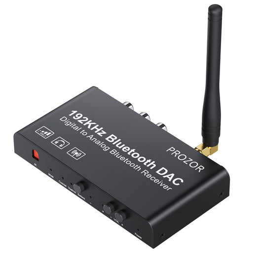 Переходник аудио оптика/коаксиал/Bluetooth to 2 RCA + 3.5мм с регулировкой громкости с ИК-пультом дистанционного управления Prozor 7P-55
