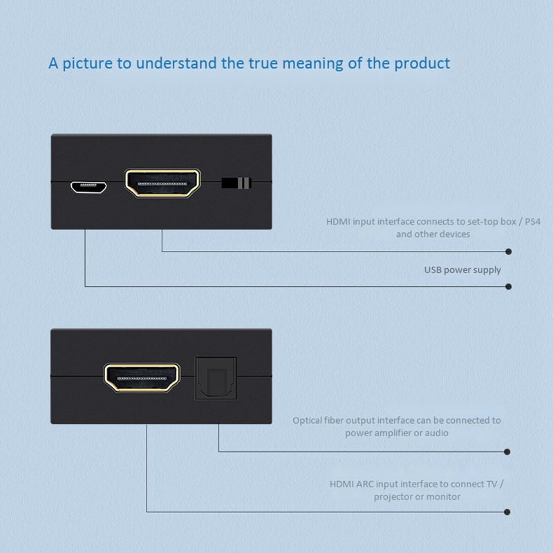 HDMI ARC переходник аудио для ТВ в оптику/HDMI