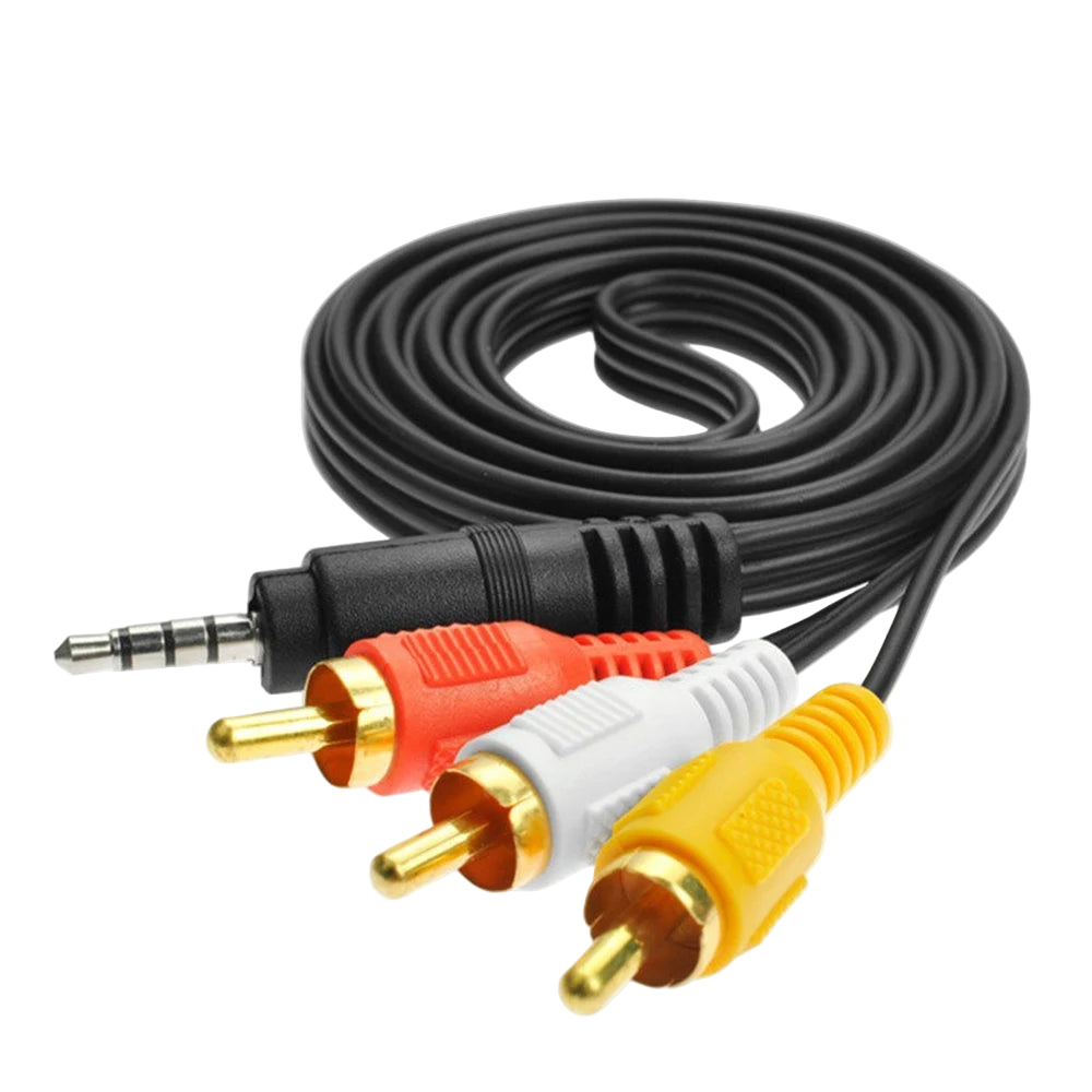 Кабель Jack 3.5 мм - 3 RCA AV тюльпан 1.5 м