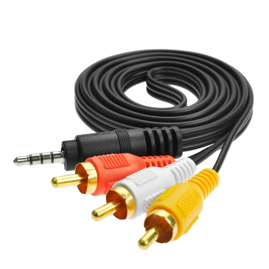 Кабель Jack 3.5 мм - 3 RCA AV тюльпан 1.5 м