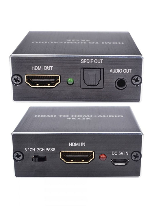 HDMI аудіо екстрактор to optical toslink 3.5мм металевий корпус Kebidu 10P12