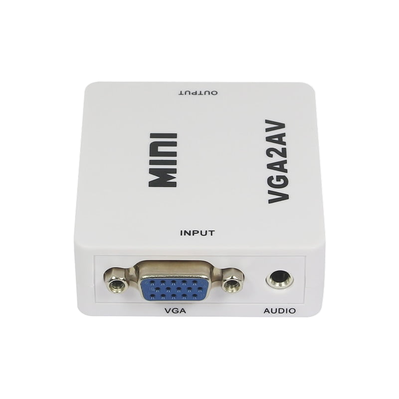 Перехідник-конвертер VGA to AV RCA активний міні VGA2AV