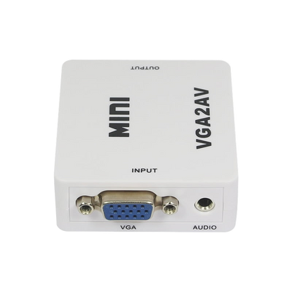 Перехідник-конвертер VGA to AV RCA активний міні VGA2AV