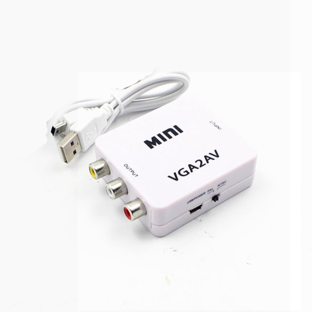 Переходник-конвертер VGA to AV RCA активен мини VGA2AV