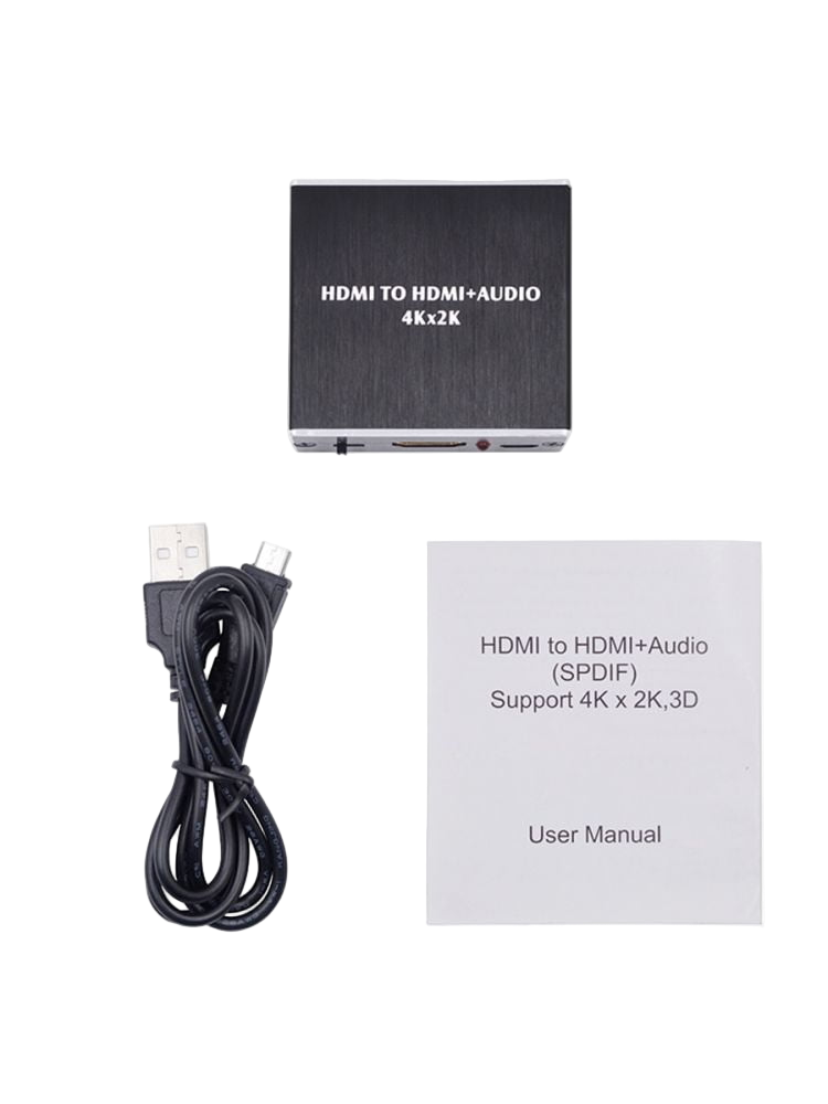 HDMI аудіо екстрактор to optical toslink 3.5мм металевий корпус Kebidu 10P12