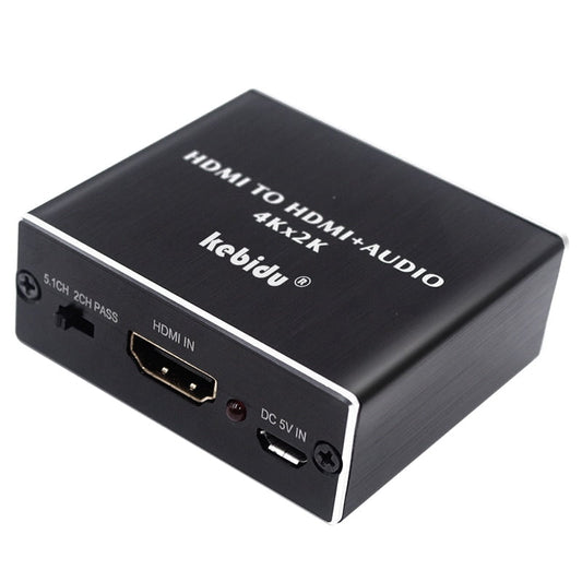 HDMI аудіо екстрактор to optical toslink 3.5мм металевий корпус Kebidu 10P12