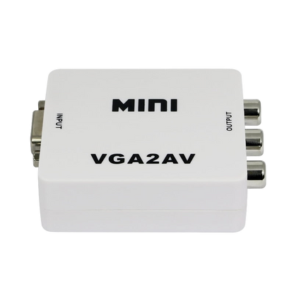 Перехідник-конвертер VGA to AV RCA активний міні VGA2AV