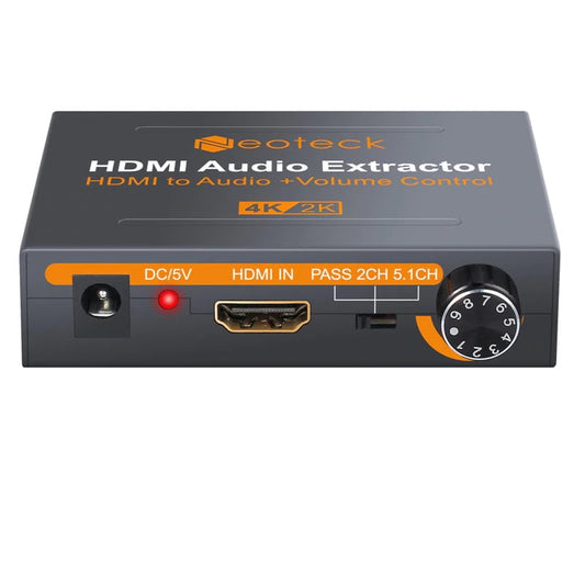HDMI аудіо екстрактор to optical toslink/3.5mm/RCA; з регулятором гучності Neoteck