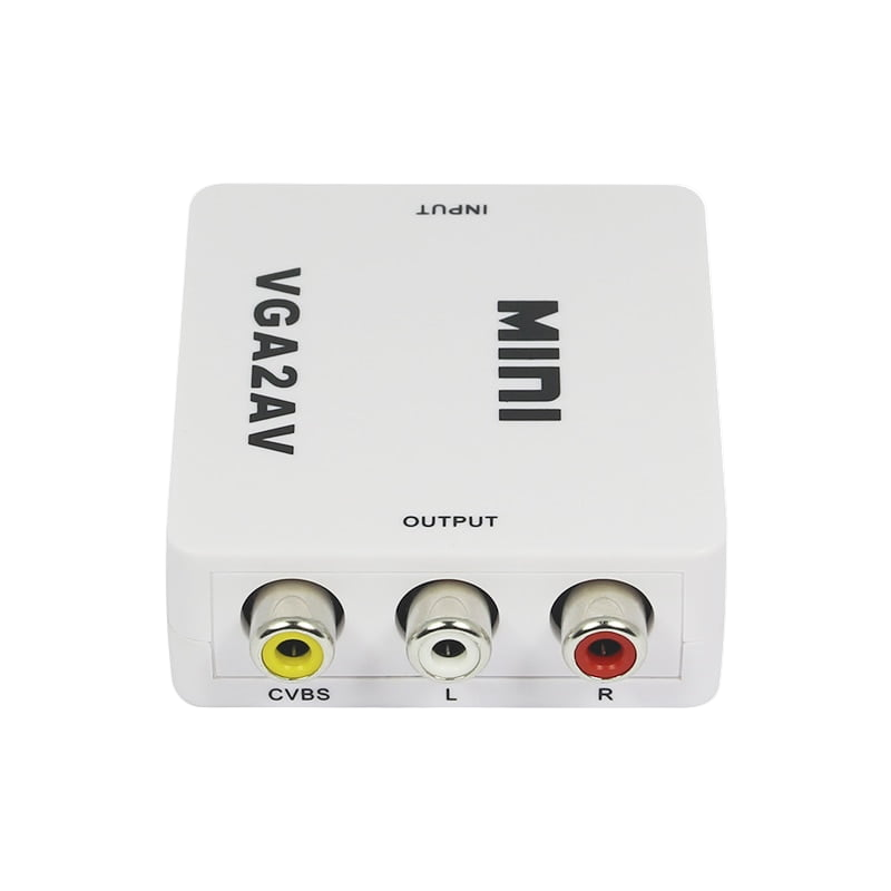 Перехідник-конвертер VGA to AV RCA активний міні VGA2AV
