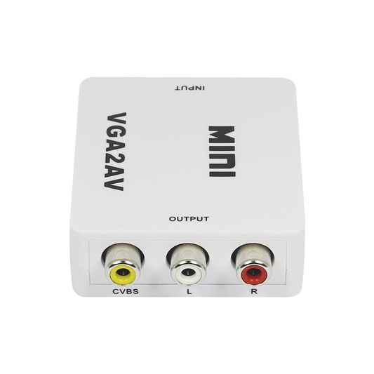Перехідник-конвертер VGA to AV RCA активний міні VGA2AV