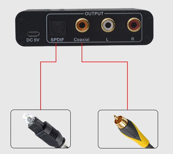 HDMI ARC переходник аудио для ТВ в тюльпан/3.5/оптика/коаксиал