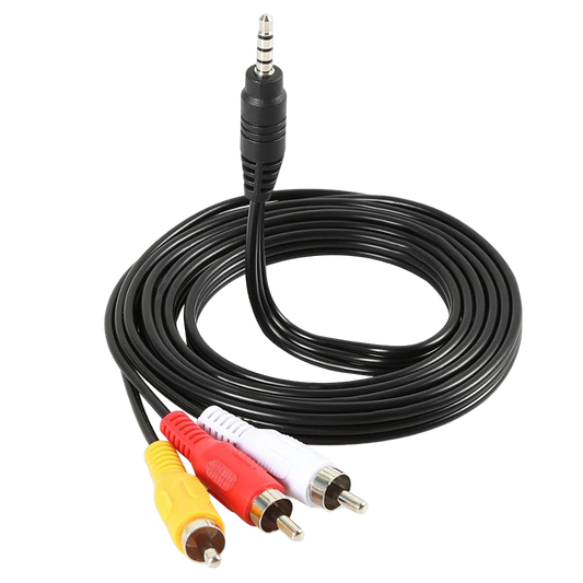 Кабель Jack 3.5 мм - 3 RCA AV тюльпан 1.5 м