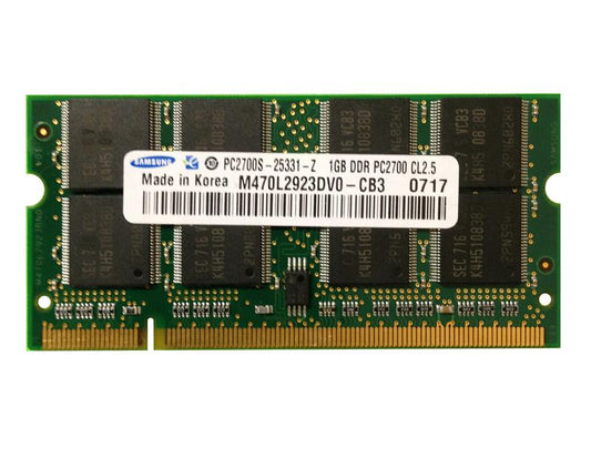 SODIMM 1Gb DDR1 333Mhz PC2700 Samsung M470L2923DV0-CB3