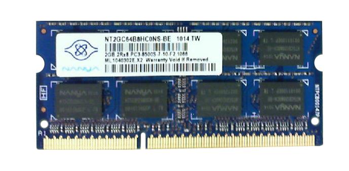 SODIMM 2Gb DDR3-1066 Nanya NT2GC64B8HC0NS-BE