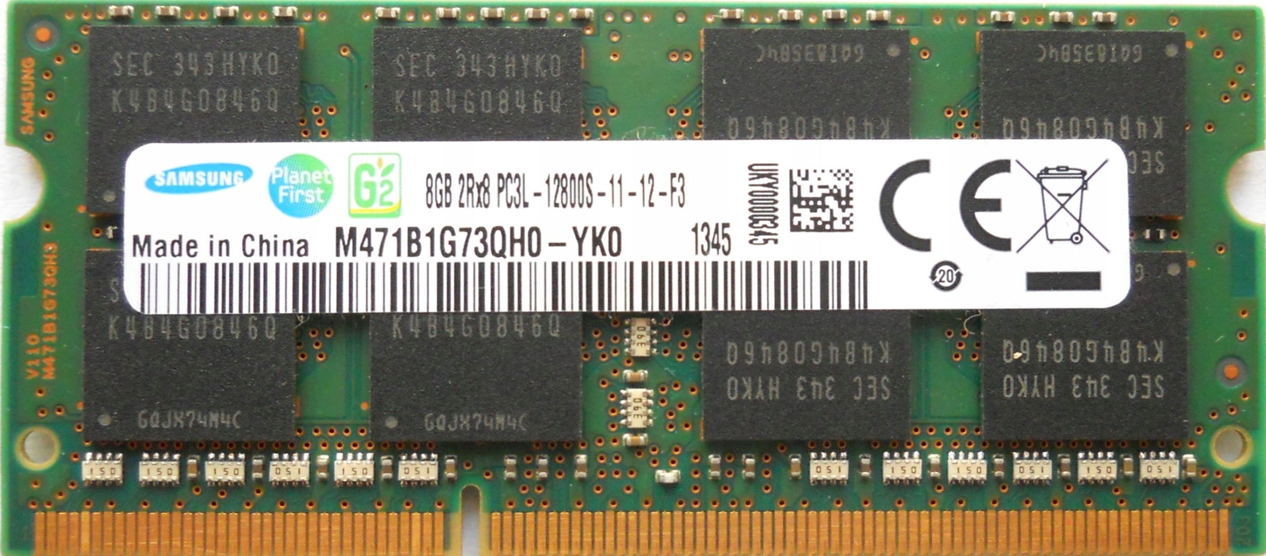 SODIMM DDR3L 8GB Samsung M471B1G73QH0-YK0 – купить