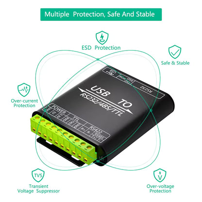 Конвертер USB to RS232/485/422/TTL CP2102 Chip Industrial Isolated USB with Multiple Protection