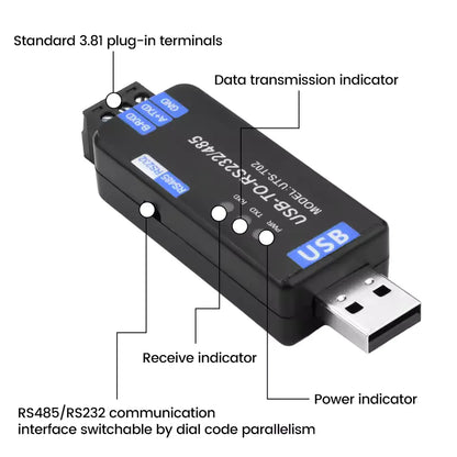 Промышленный USB конвертер к RS232/RS485 UTS-T02