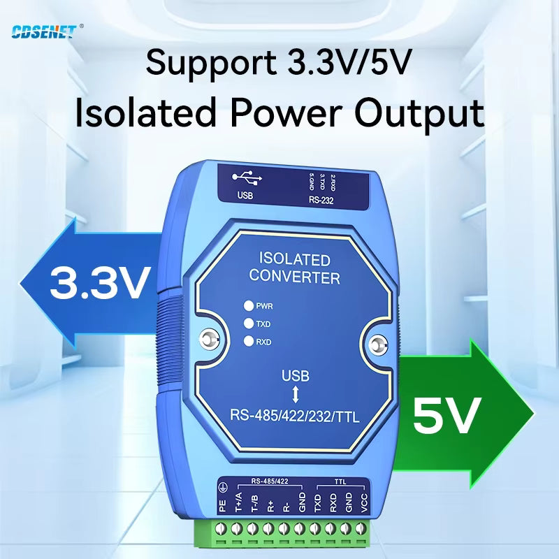 USB Type-C to RS485 / RS422 / RS232 / TTL converter, CDSENT, E810-U15C, CH340