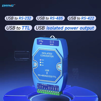 USB Type-C to RS485 / RS422 / RS232 / TTL converter, CDSENT, E810-U15C, CH340
