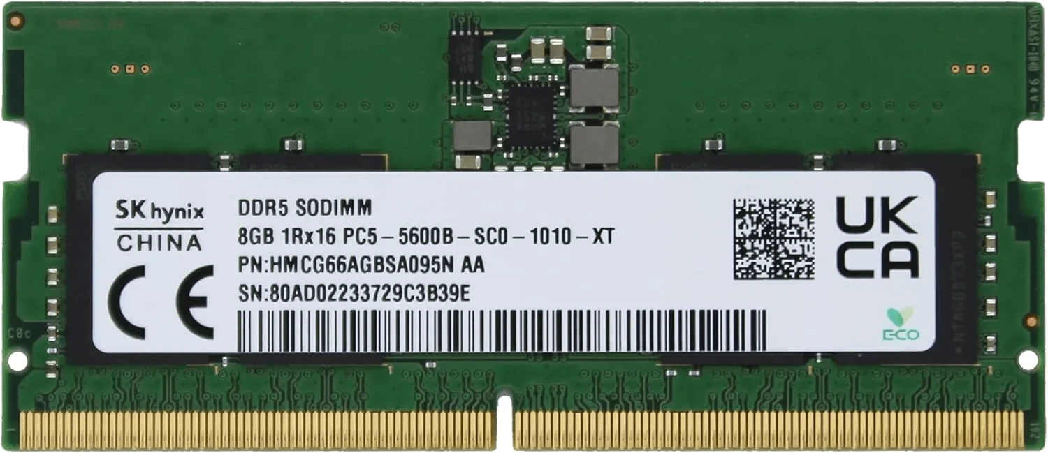 HAGIWARA　8GB DDR5-5600 1Rx16 PC5-5600B-SC0 SODIMM 5600MHz DDR5 8GB SK-Hynix ZECHNOLOGY SO-DIMM メモリー