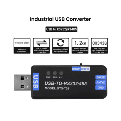 Промышленный USB конвертер к RS232/RS485 UTS-T02